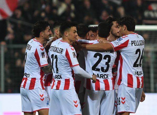 L’esultanza del Vicenza.