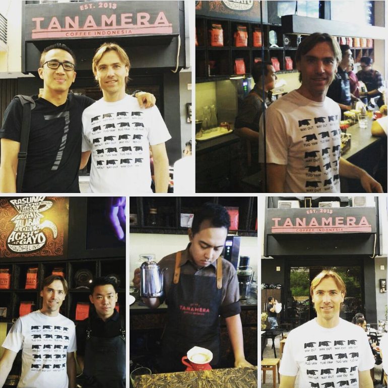 Simic in una foto pubblicata dal profilo social dei bar che gestisce