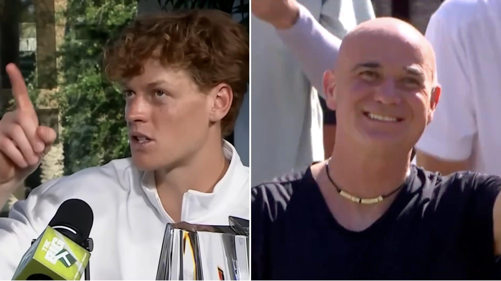 Sinner si accorge di Agassi sui maxi-schermi a Indian Wells durante la finale: "L'ho cercato ovunque"