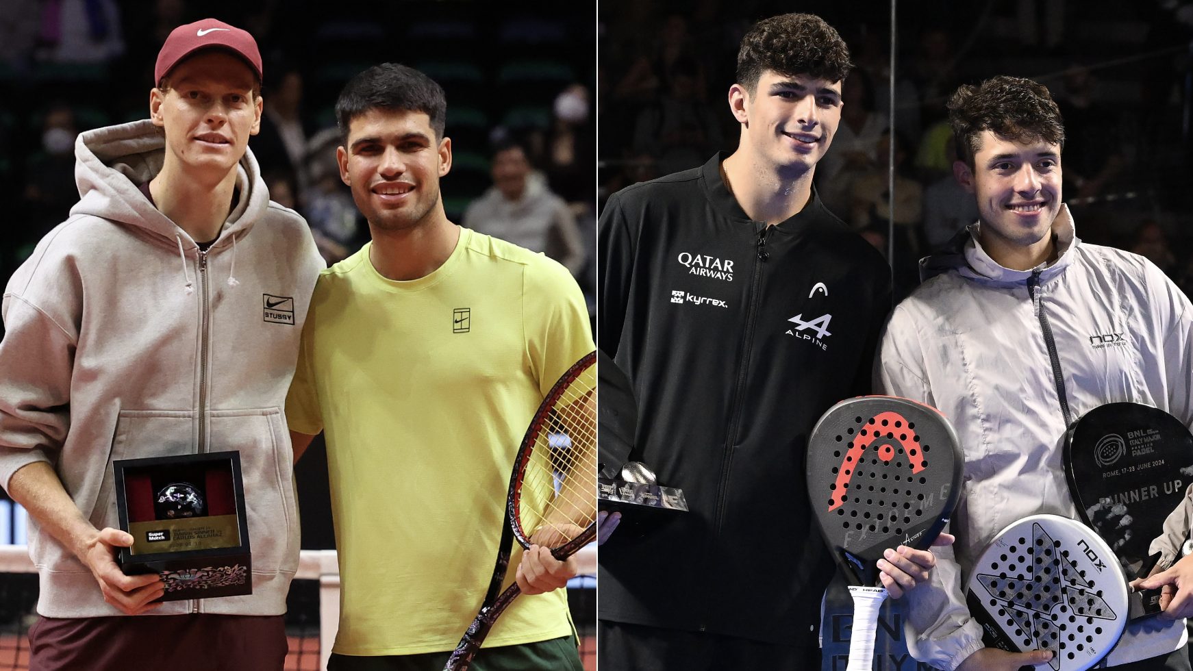 I campioni di padel rispondono a Sinner e Alcaraz: "Non hanno alcuna possibilità contro di noi"