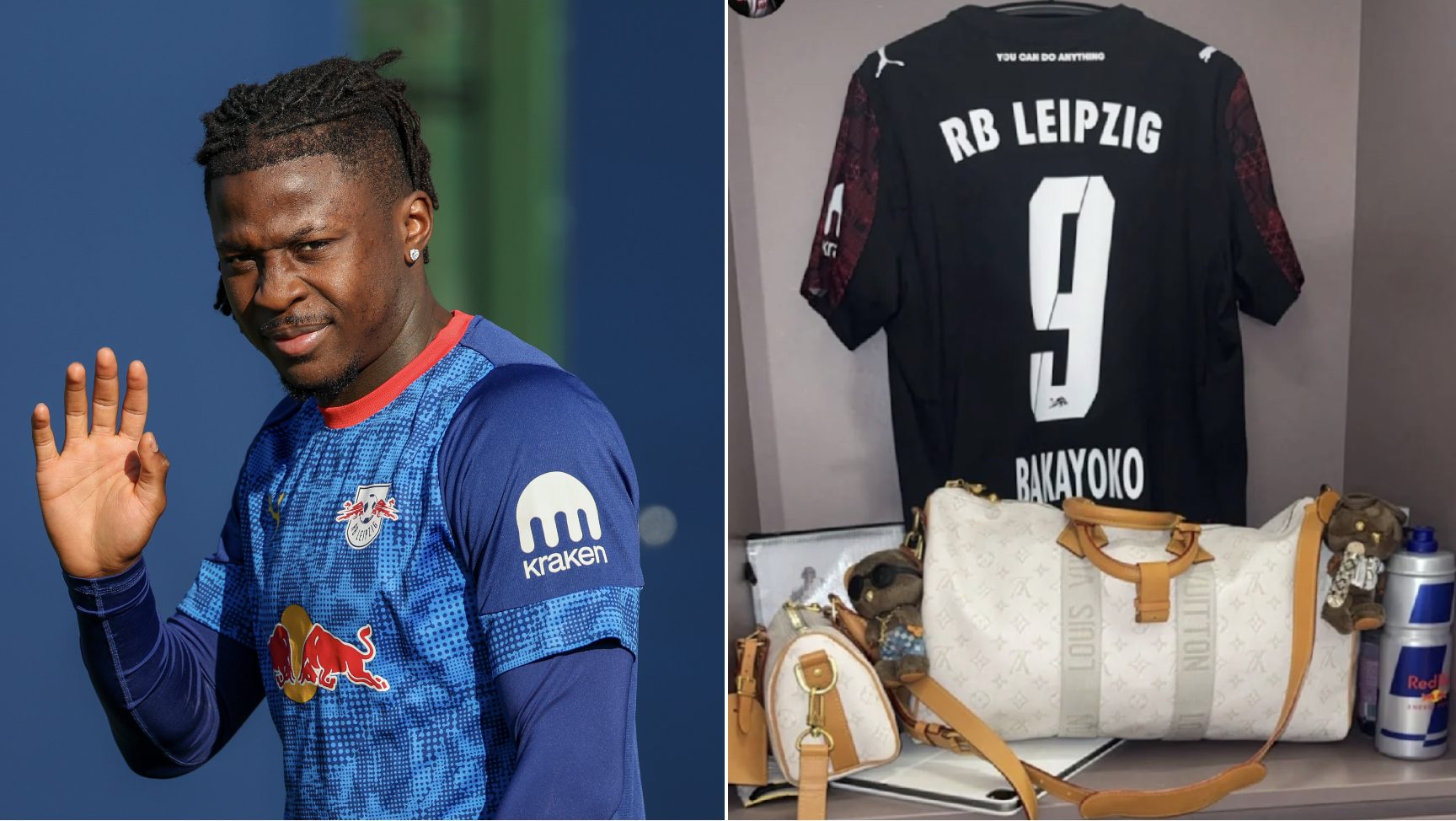 Johan Bakayoko posta una foto del suo armadietto con 9mila euro di borse e diventa un caso a Lipsia