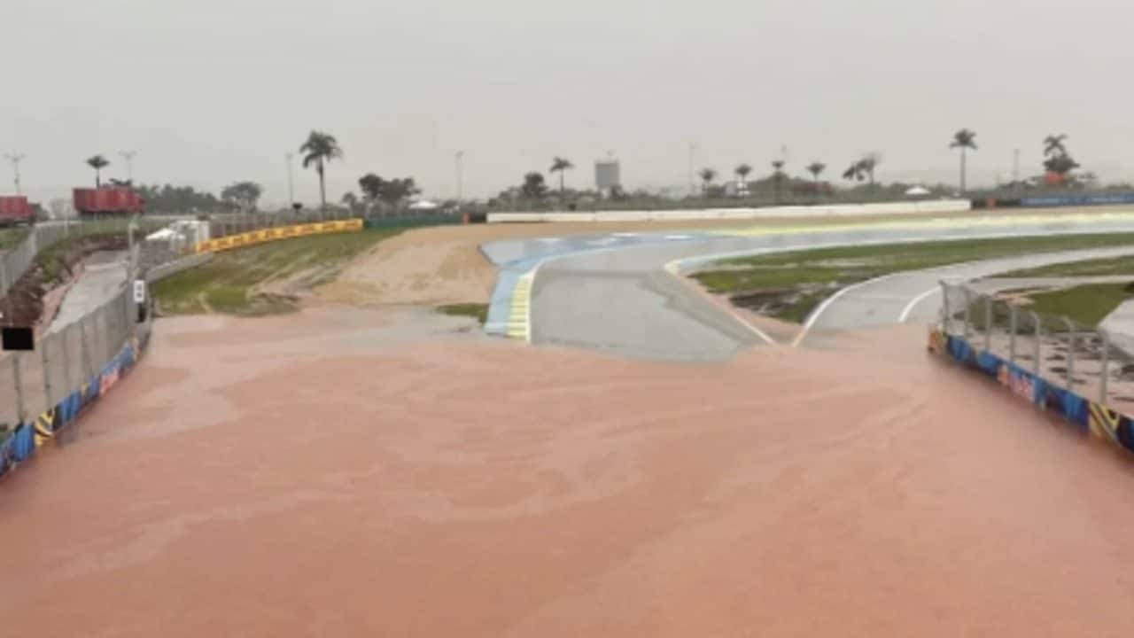 Le foto del circuito di Goiana allagato in alcune curve due giorni prima del GP Brasile di MotoGP