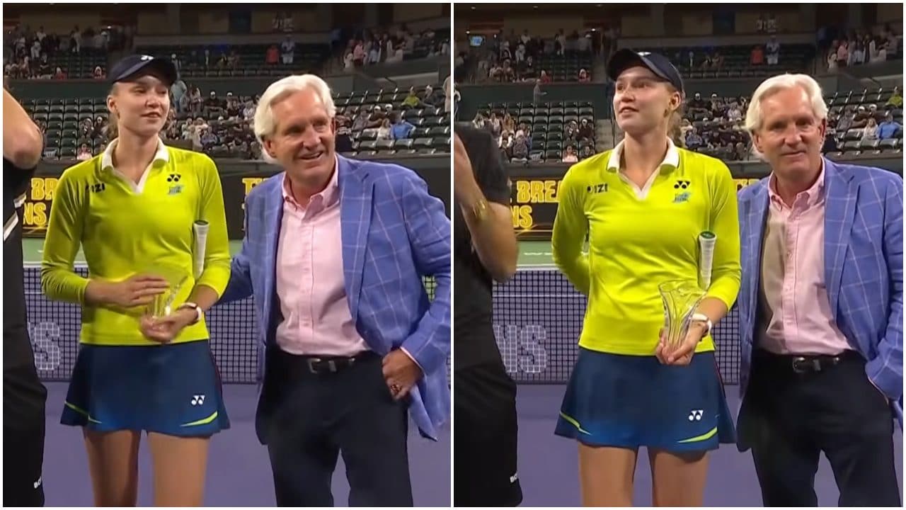 Elena Rybakina sposta la mano indesiderata di un uomo dopo aver vinto il torneo: cosa è successo