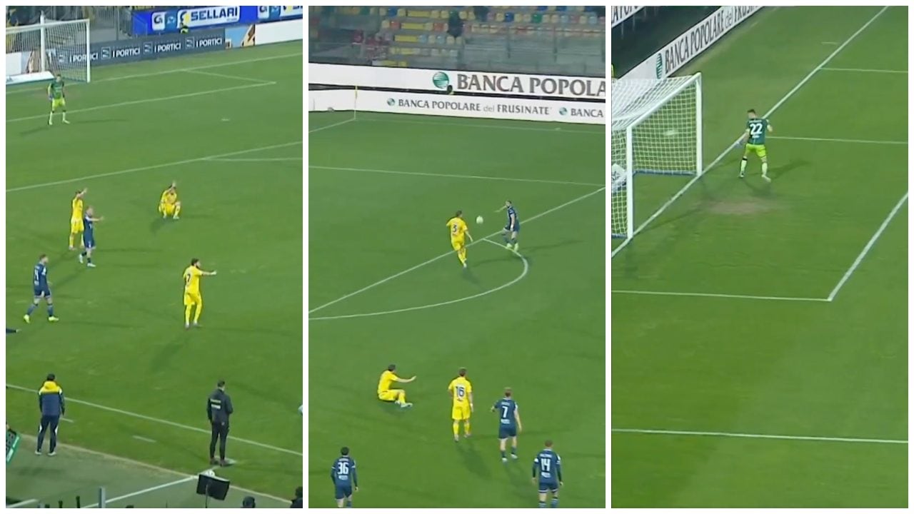 Cos'è successo durante Frosinone-Pescara: Di Nardo segna con gli avversari fermi. È tutto regolare