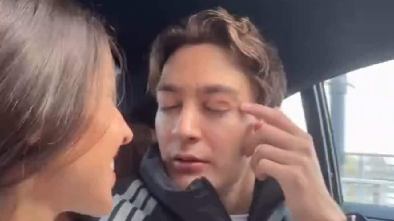 George Russell spiega alla fidanzata come si è fatto un occhio nero: "Questo non succede a Kimi Antonelli"