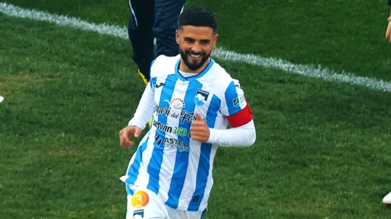 Favola Insigne alla prima da titolare col Pescara: in gol con gli abruzzesi a 14 anni dall’ultima volta