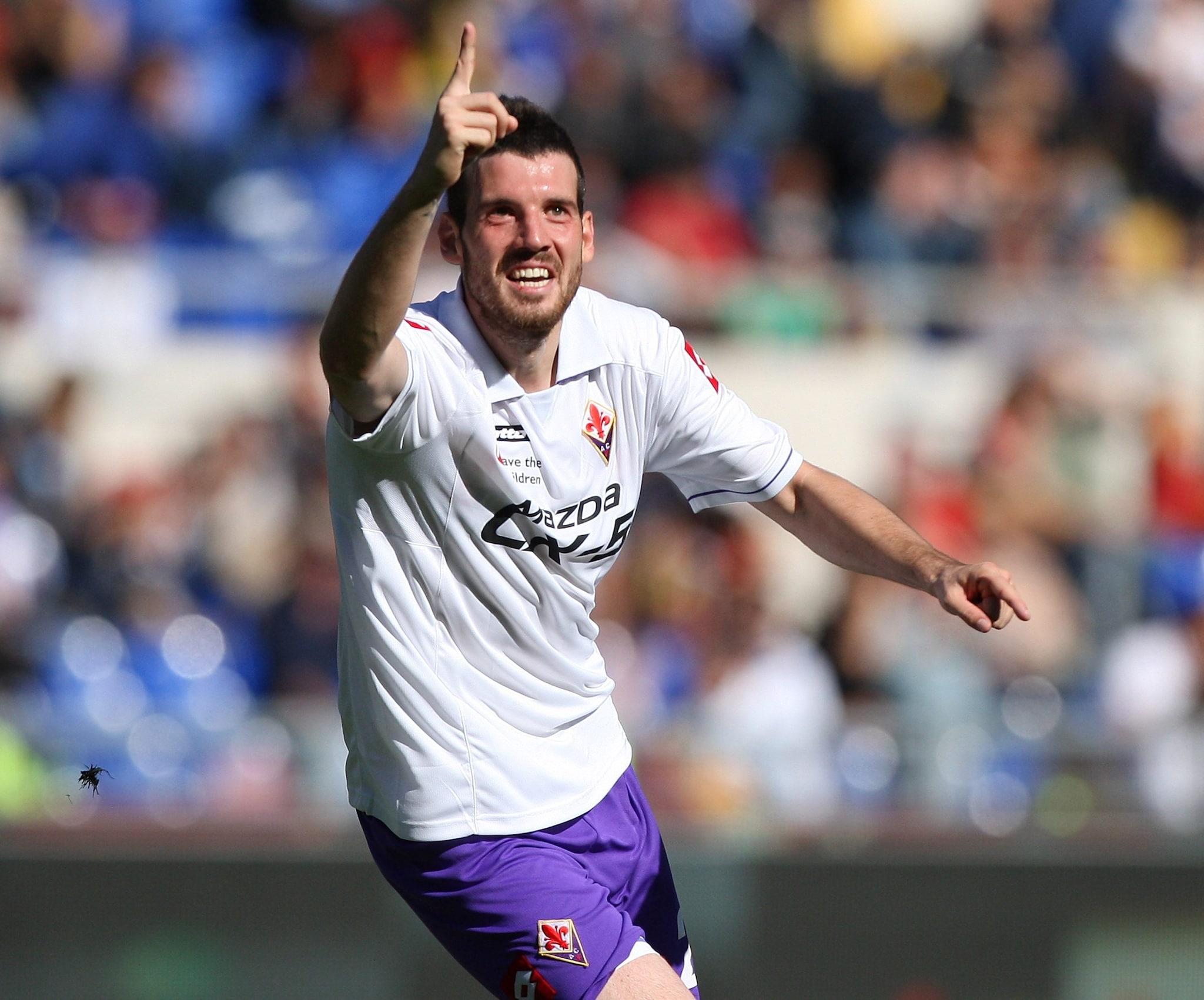 Lazzari durante la parentesi con la Fiorentina.