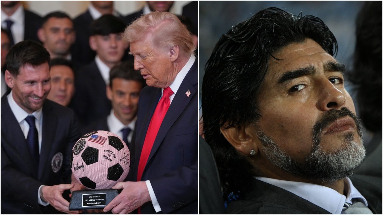 Non prendetevela con Messi che sta zitto con Trump alla Casa Bianca: Maradona era quello unico