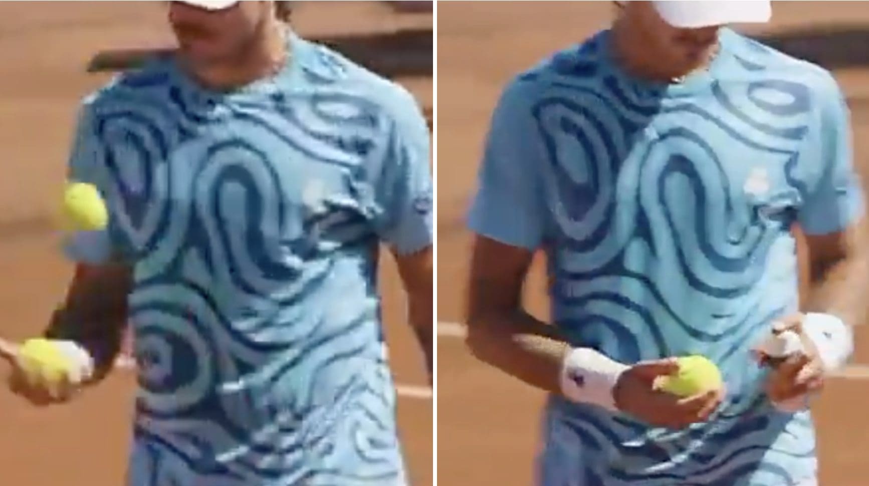 Collarini spruzza uno spray sulle palline da tennis prima del servizio: cosa dice il regolamento ATP