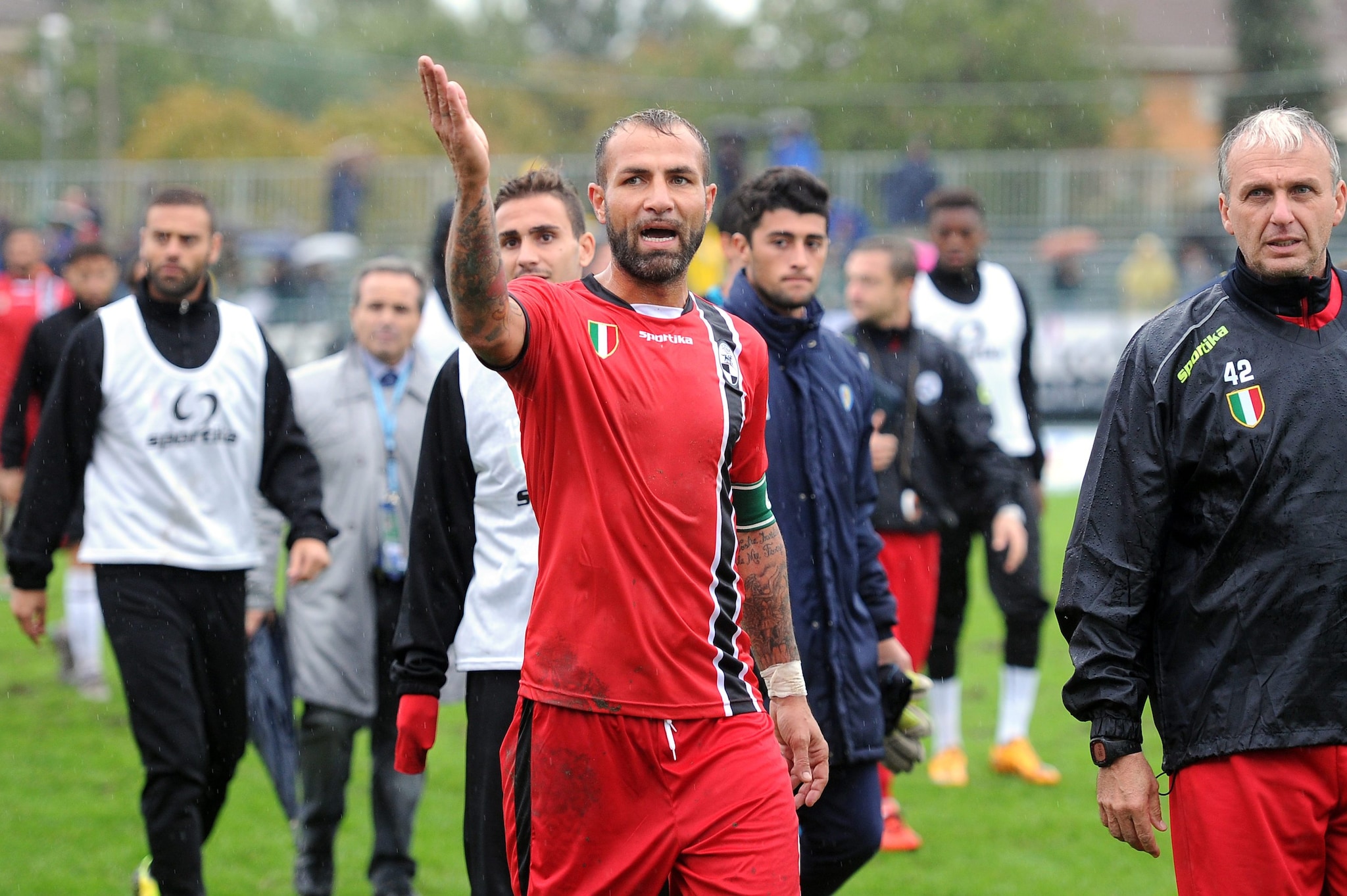 Portanova nell’ultima esperienza con il Siena in Serie D.