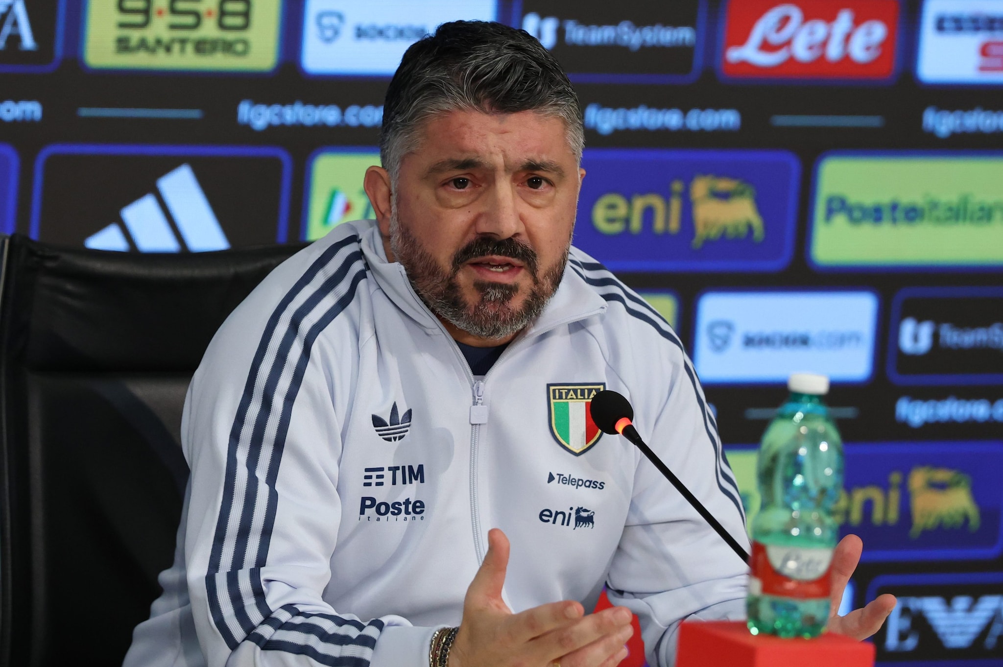 Rino Gattuso in conferenza a Coverciano