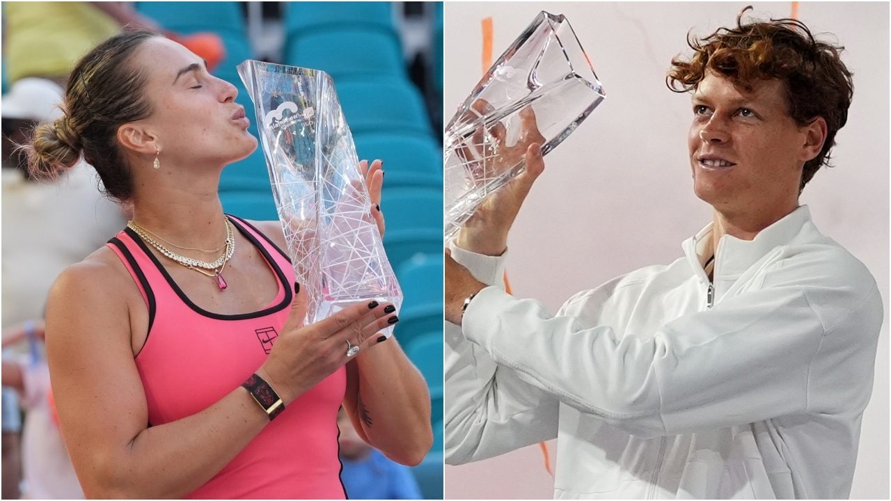 Aryna Sabalenka esulta per Sinner dopo che al Miami Open il loro destino si è intrecciato ancora