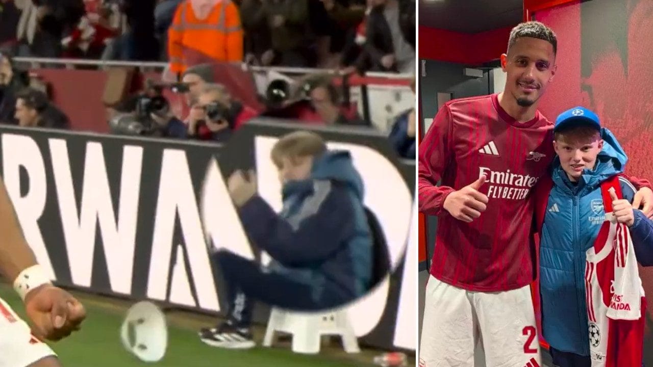 Saliba non dimentica il raccattapalle che ha rischiato di colpire in Arsenal-Bayer: gesto da applausi