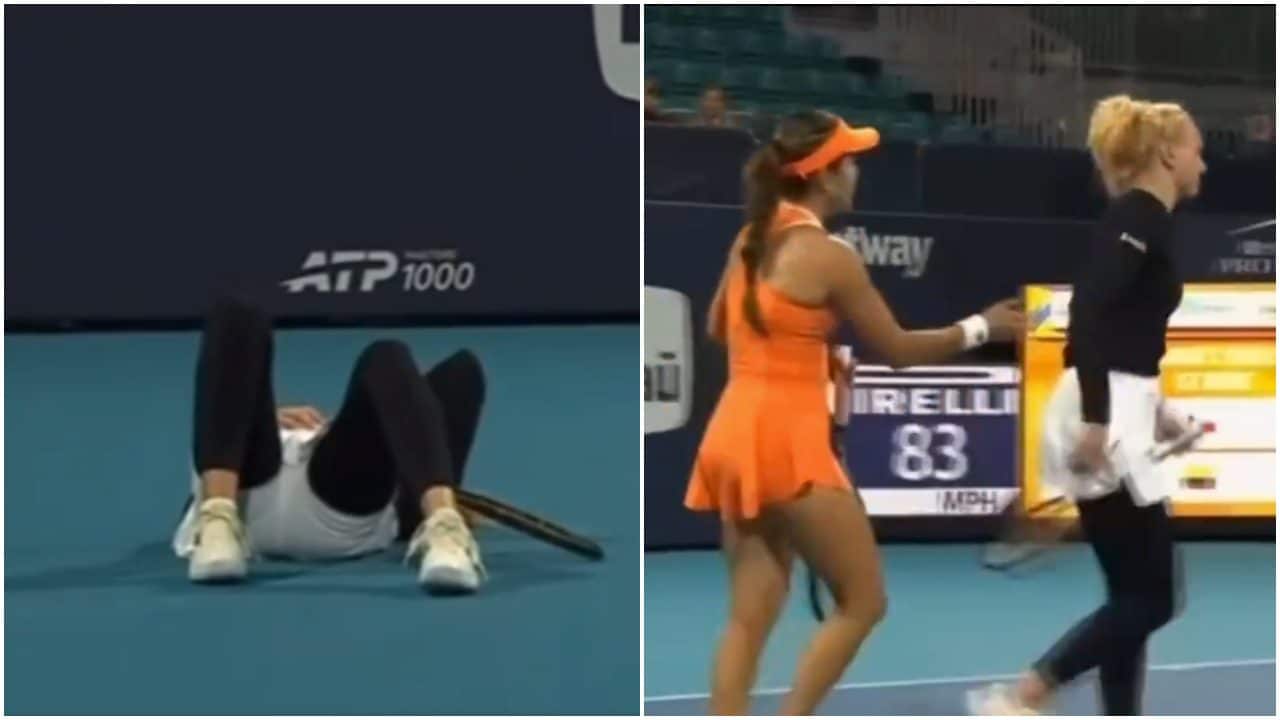 Katerina Siniakova cade sul match point, Camila Osorio corre da lei: la ceca è gelida e fugge via