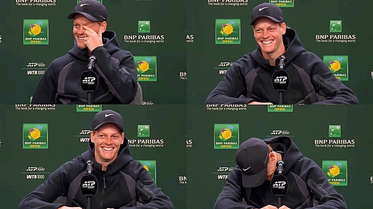 Jannik Sinner spiega perché non riesce a smettere di ridere durante la conferenza a Indian Wells
