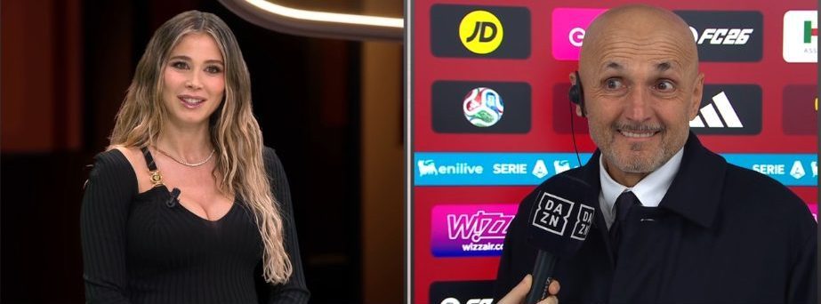 Spalletti sgrana gli occhi alla domanda di Diletta Leotta