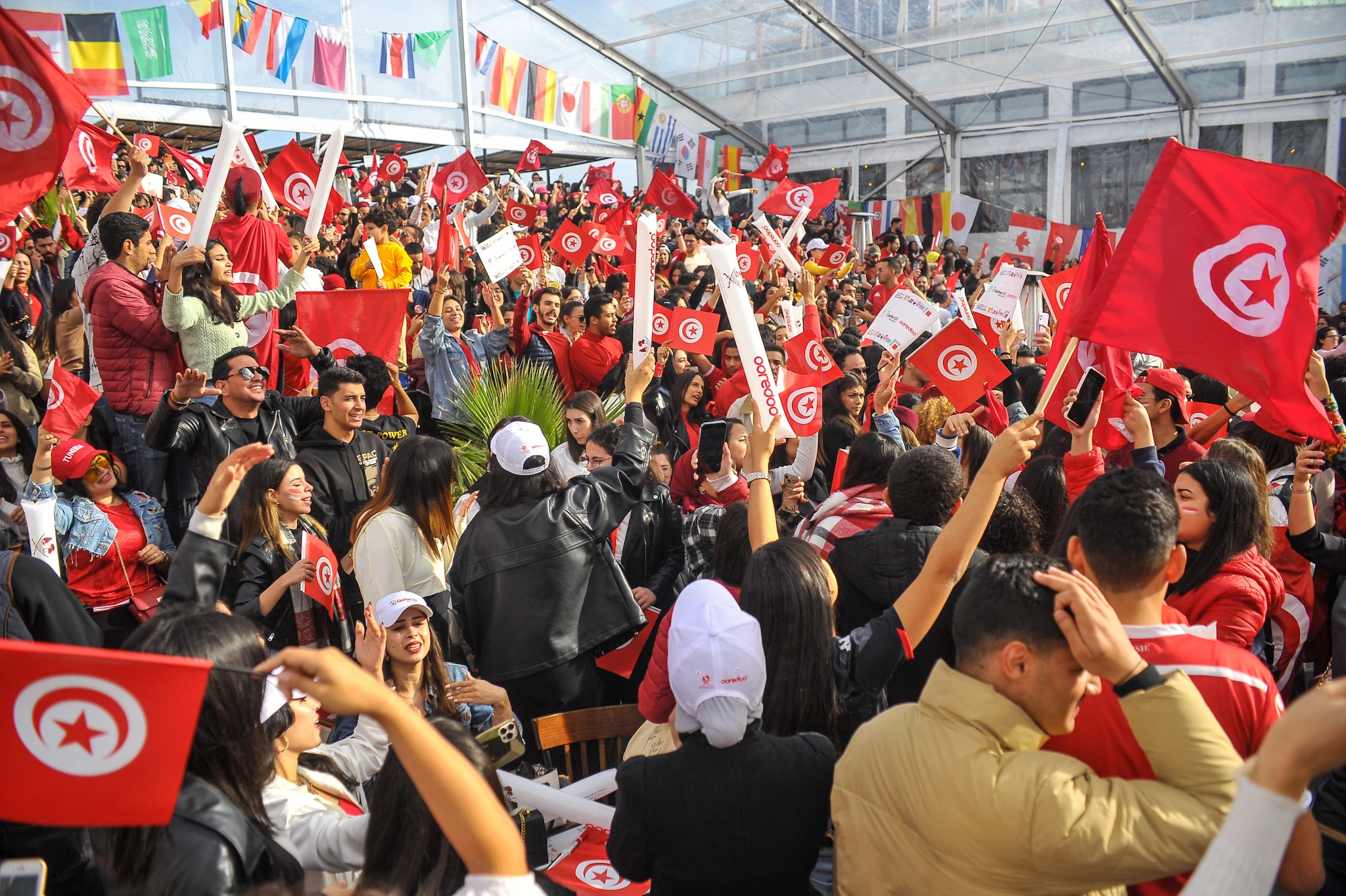 Tifosi della Tunisia.