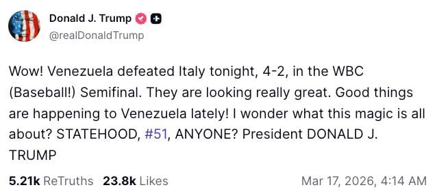 Il post dopo Venezuela–Italia