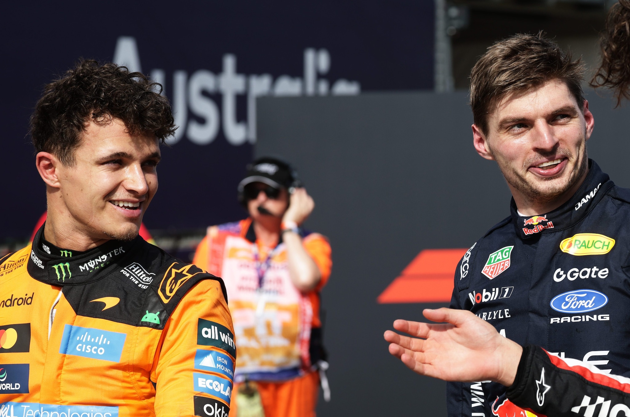 Lando Norris e Max Verstappen dopo il GP d’Australia, che li ha visti quinto e sesto