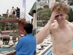 Alcaraz registra con il telefono il tuffo di Sinner e rilancia la sfida: scene esilaranti a Monte Carlo