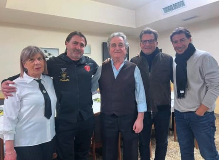 Walter Novellino al Perugia con mister Tedesco e Gaucci.