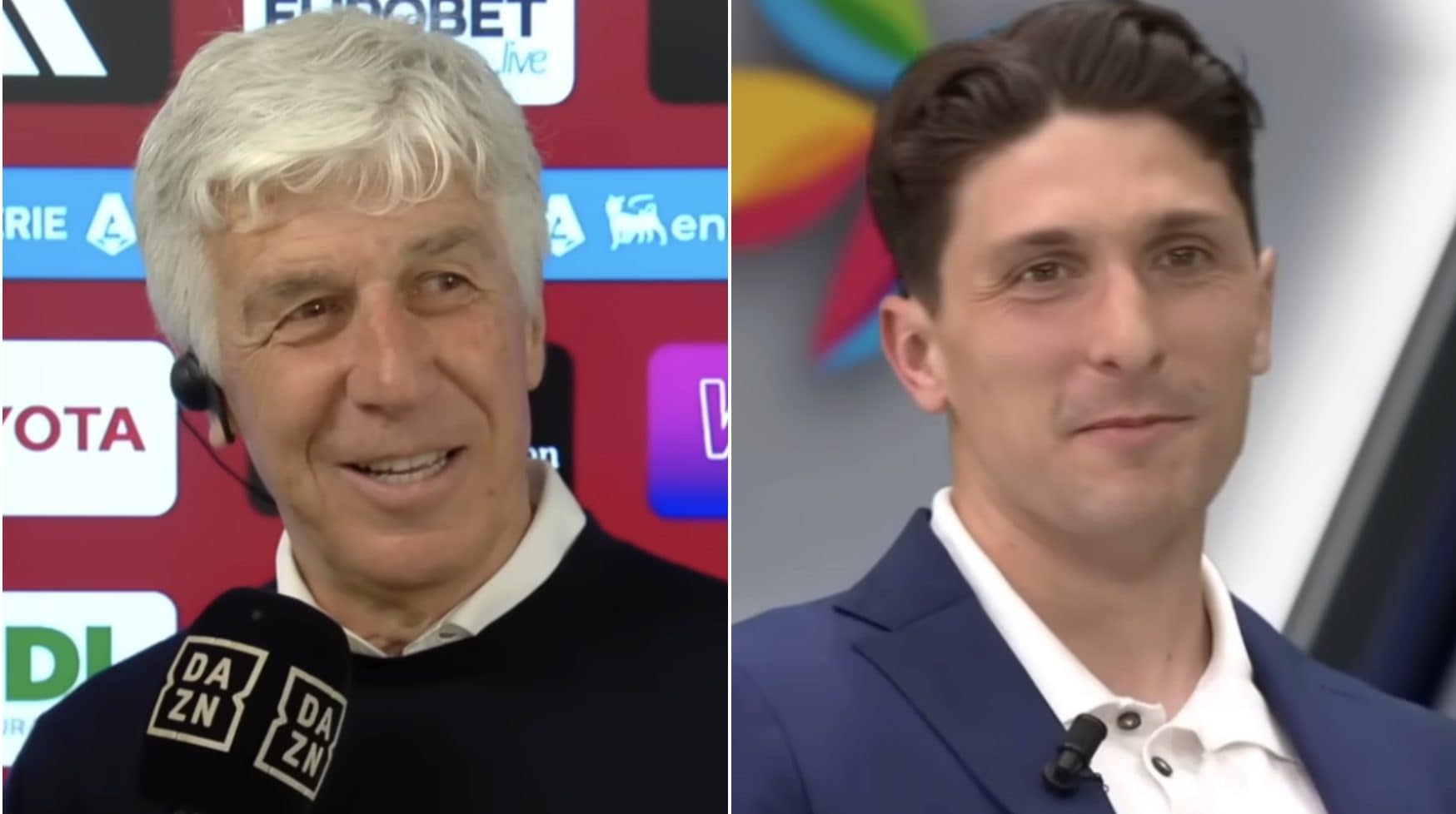 Gasperini ritrova l'ex pupillo Caldara in tv: "Sei andato di là, attento a quello che dici"