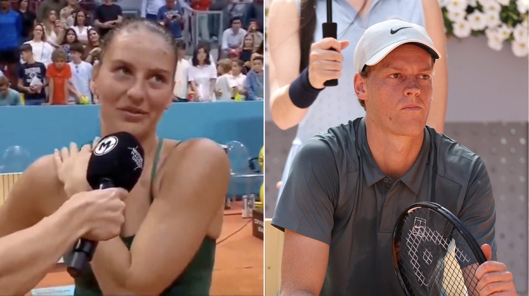 Kostyuk tira in ballo Sinner a Madrid: "Io acrobata? A Jannik lo sci ha dato più benefici"