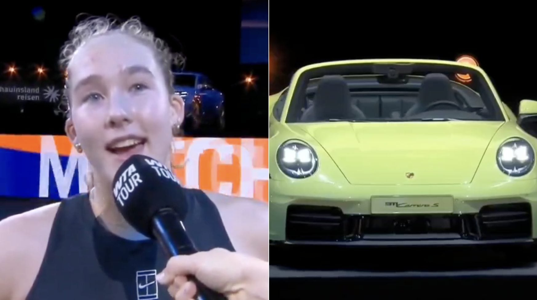 Andreeva vuole guidare la Porsche in campo a Stoccarda ma non ha la patente: "Ci sarà la polizia"