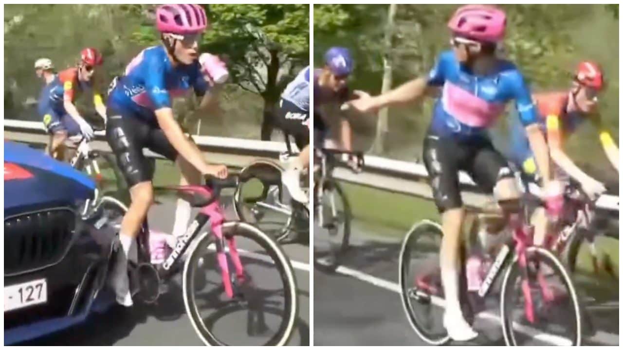 Beloki colpito dall'auto della Lidl-Trek durante la tappa dell'Itzulia: squalifica e multa al team