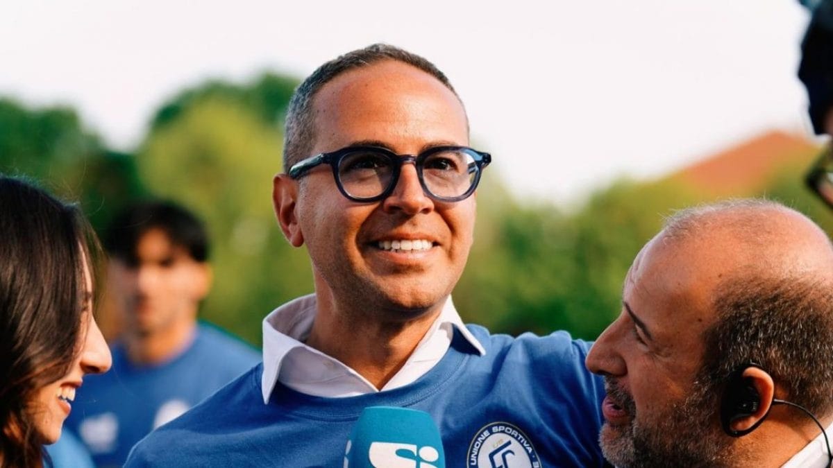 Michele Criscitiello durante la festa promozione della Folgore Caratese. (Foto Ufficio Stampa Folgore Caratese)