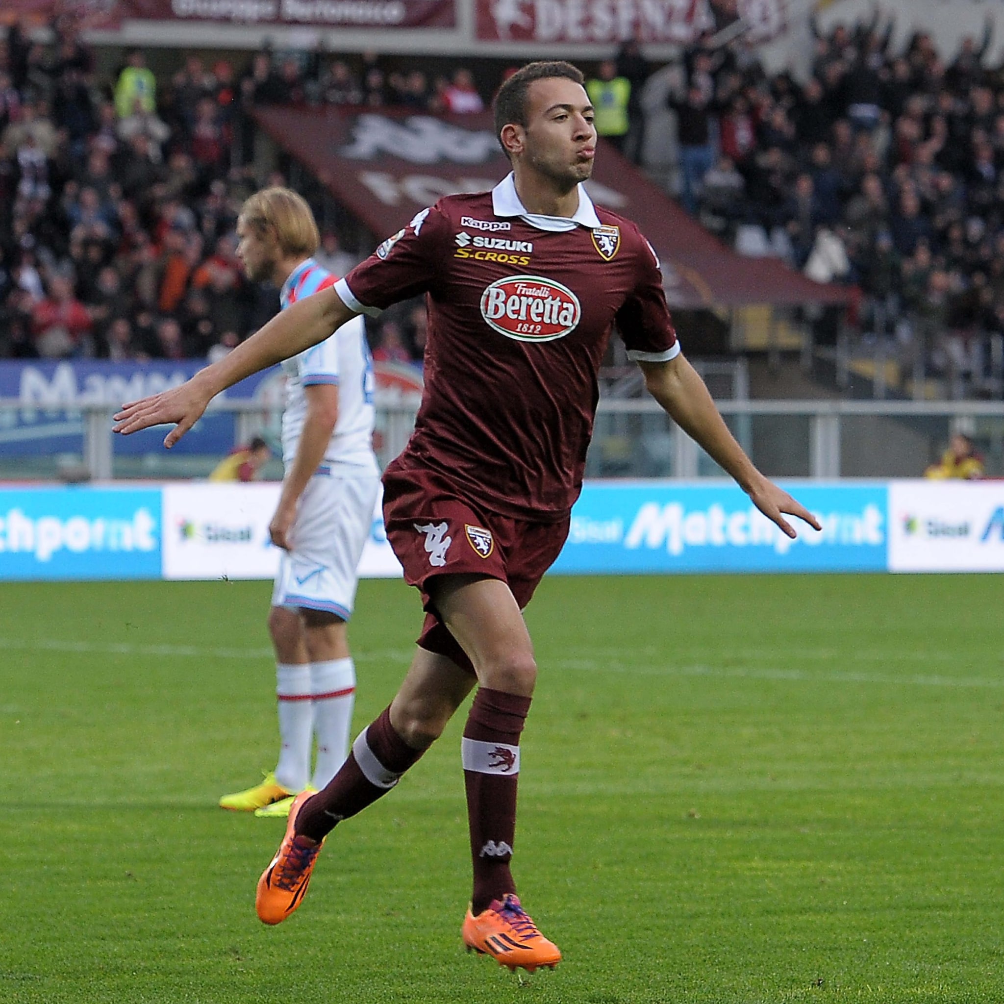 El Kaddouri esulta dopo il suo primo gol in Serie A.