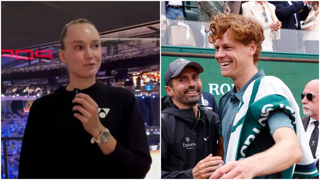 Elena Rybakina sceglie Jannik Sinner per il suo team di Formula 1: lo mette a fare i pit stop