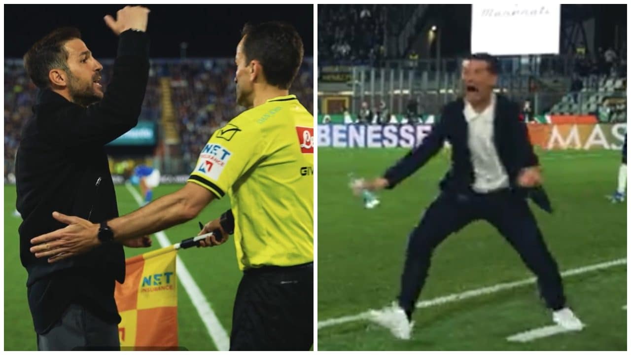 Fabregas vede Chivu e la panchina protestare e gli urla contro: "Siete l'Inter, siete un livello alto"