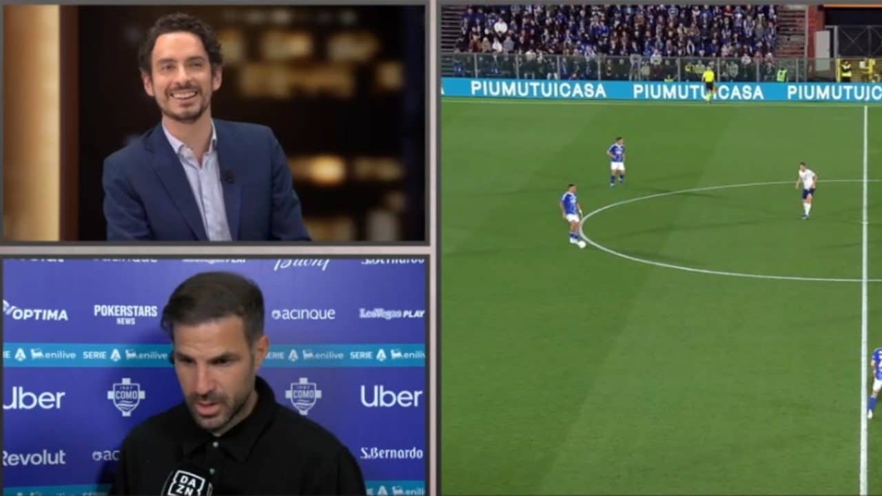 Fabregas non vuole rispondere alla domanda sullo schema di gioco del Como: "No, non te lo racconto"
