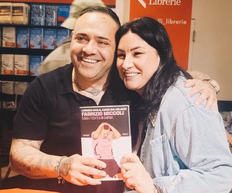 Fabrizio Miccoli alla presentazione del libro sulla sua vita