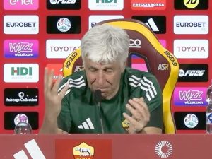 Gasperini prima di Roma-Atalanta: “Sorpreso dai toni di Ranieri”, poi piange parlando di Percassi