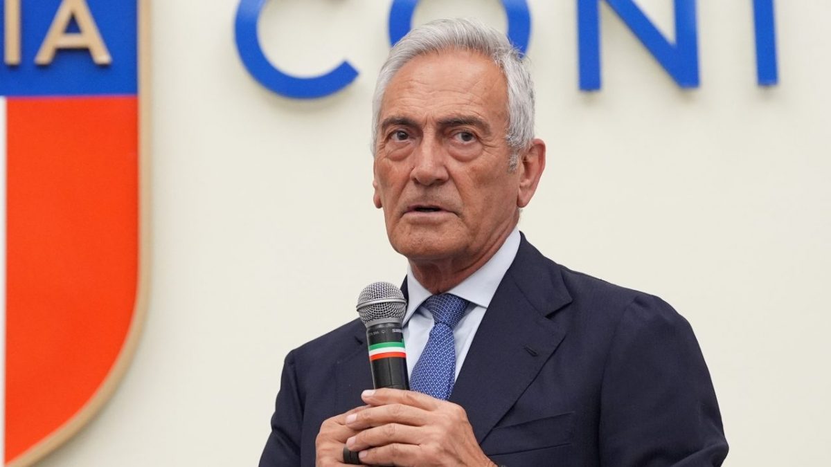 Il presidente della FIGC, Gabriele Gravina, sotto pressione dopo l’eliminazione dell’Italia.