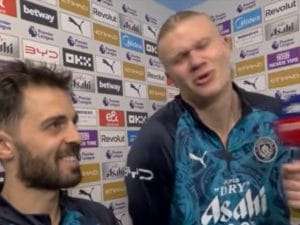 Haaland impreca in diretta e paragona Bernardo Silva a Cannavaro: gaffe in tv dopo City-Arsenal