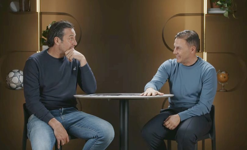 Fabio Cannavaro durante la chiacchierata con Luca Toni