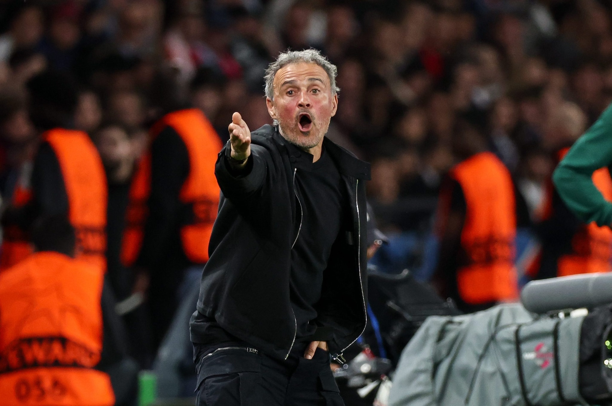Luis Enrique durante PSG–Liverpool di Champions League