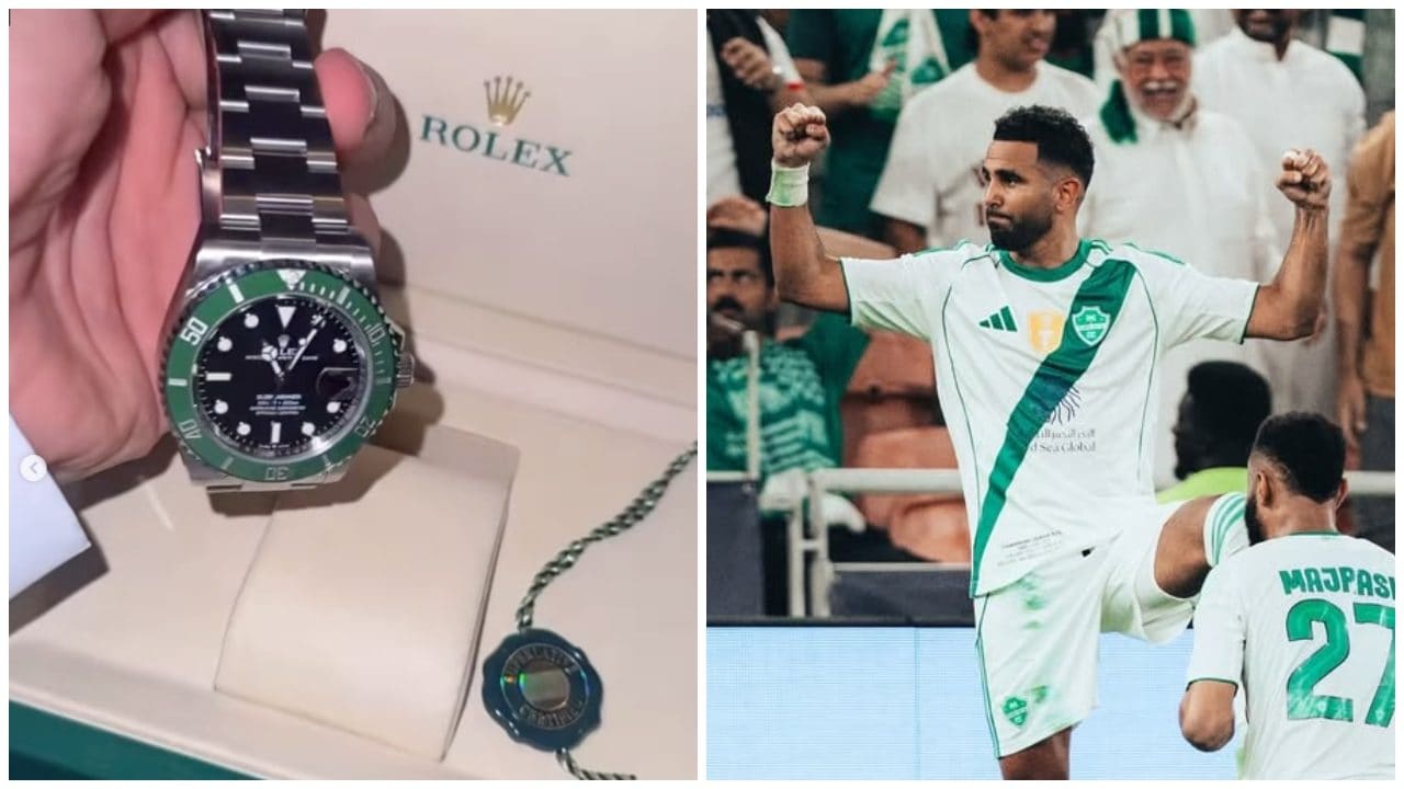 Mahrez ha speso quasi mezzo milione di euro per regalare Rolex a tutto l'Al-Ahli campione in Champions