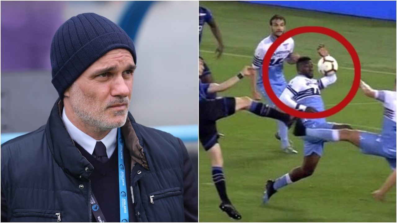 Percassi ricorda l'errore arbitrale contro la Lazio nel 2019: l'episodio del tocco di mano di Bastos