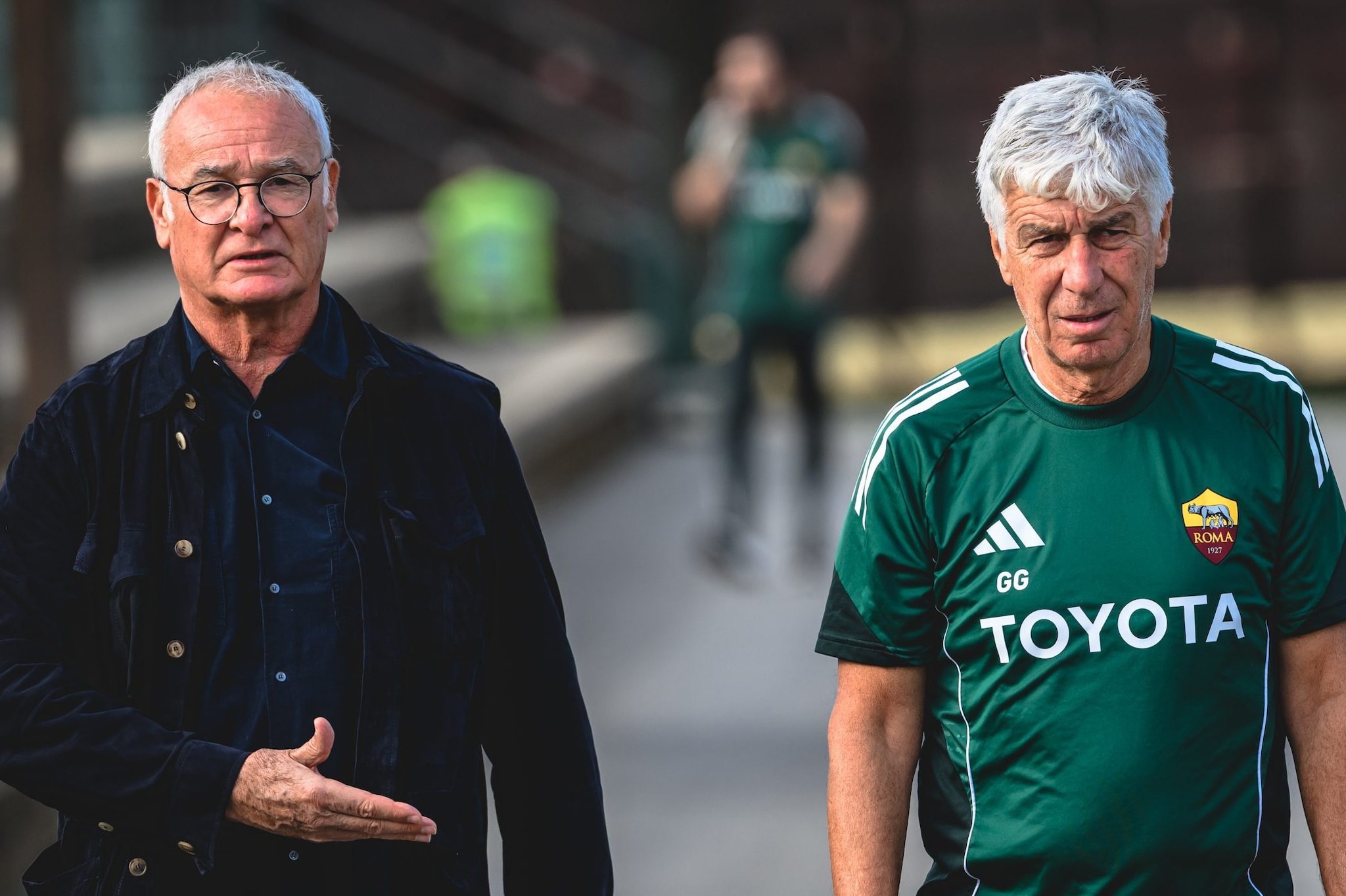 Claudio Ranieri con Gian Piero Gasperini, separati in casa alla Roma