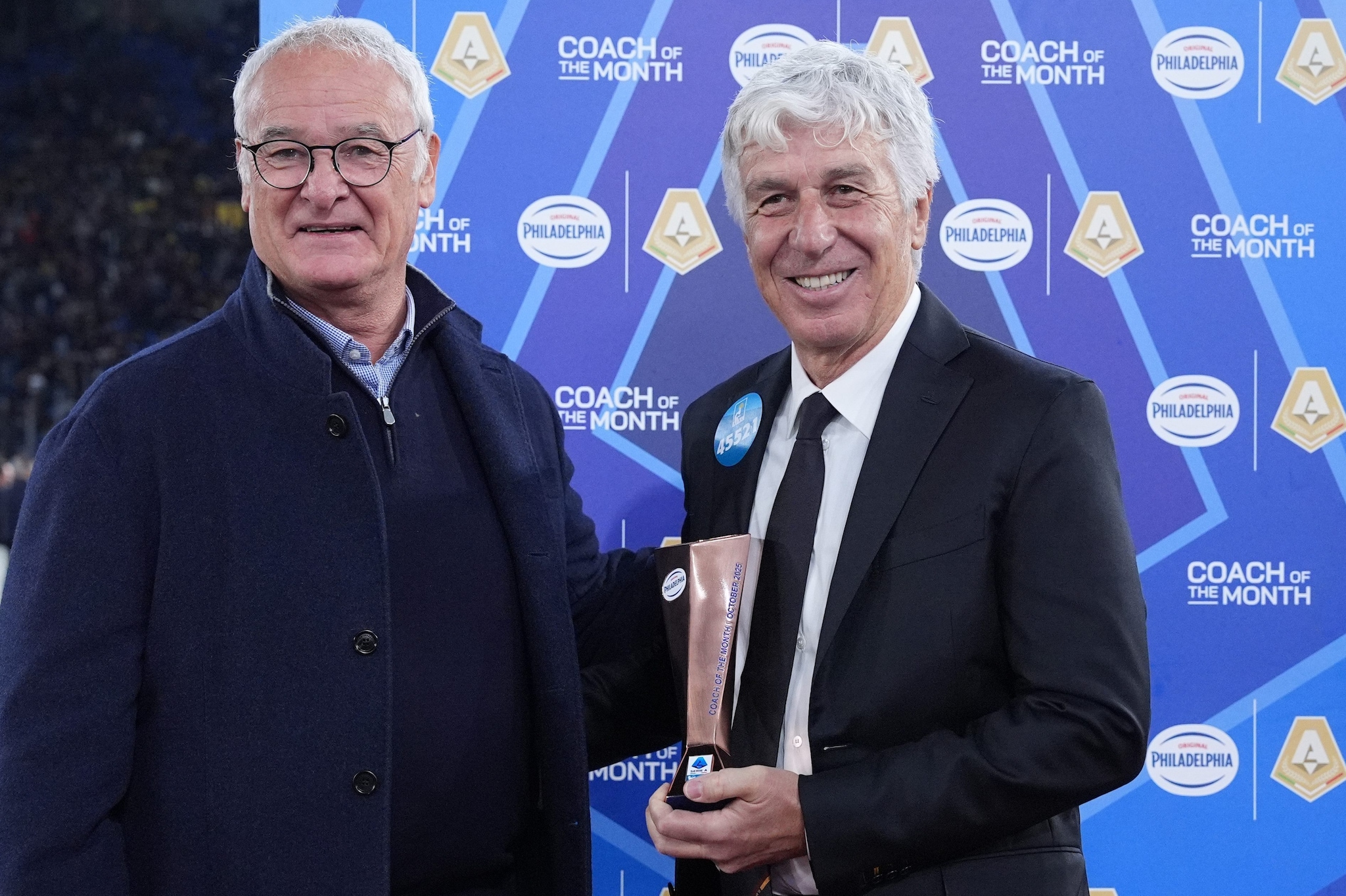 Ranieri e Gasperini lo scorso novembre: le cose alla Roma andavano ancora bene