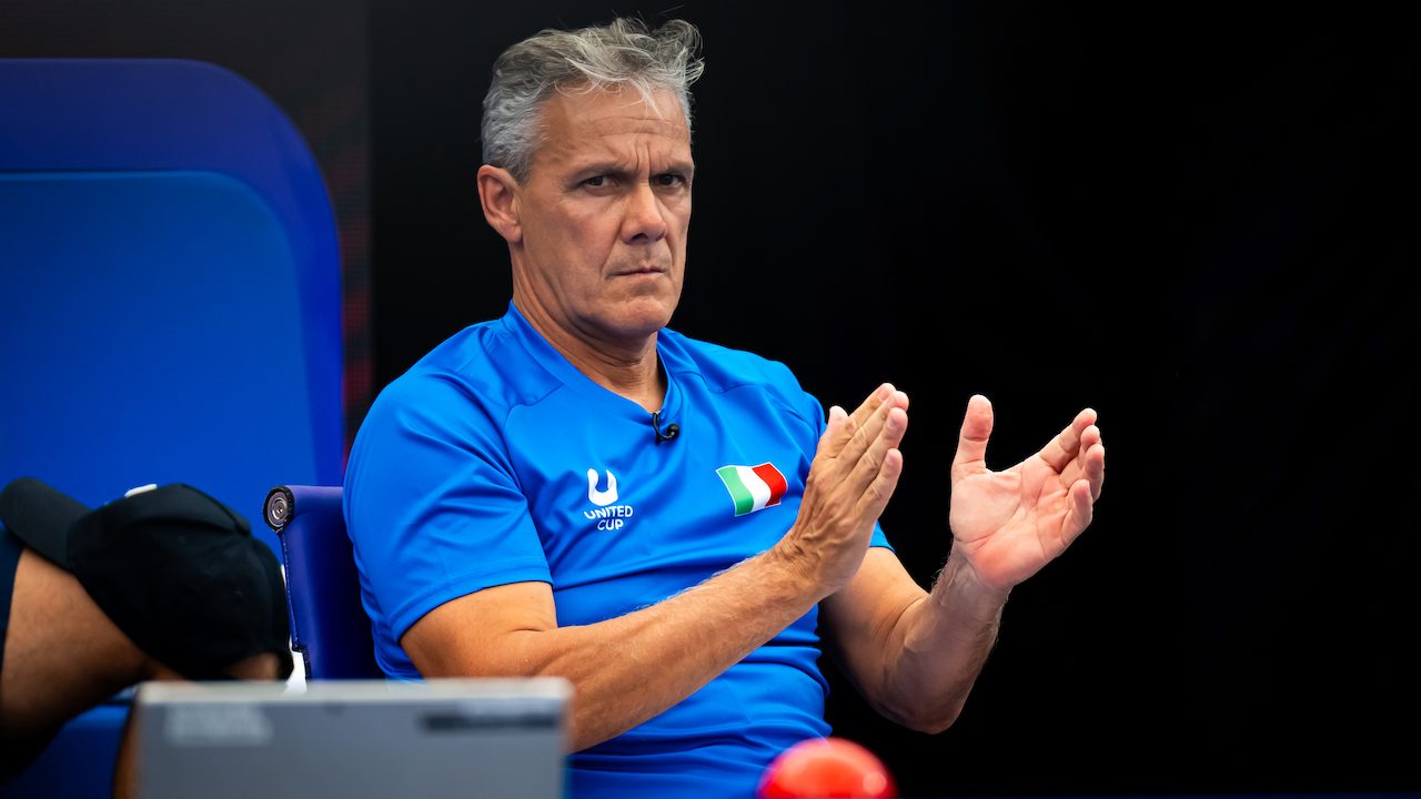 Renzo Furlan sulla panchina azzurra in United Cup