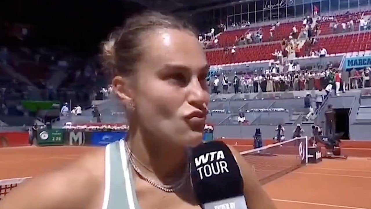 Sabalenka si censura nell'intervista per non agevolare le avversarie a Madrid: "Perché dovrei dirlo?"