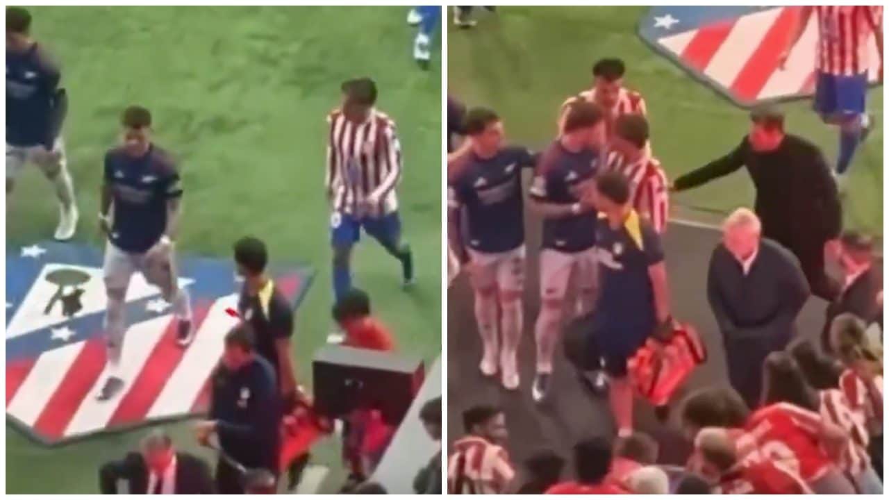 Ben White provoca Simeone calpestando lo stemma dell'Atletico: scontro nel tunnel degli spogliatoi