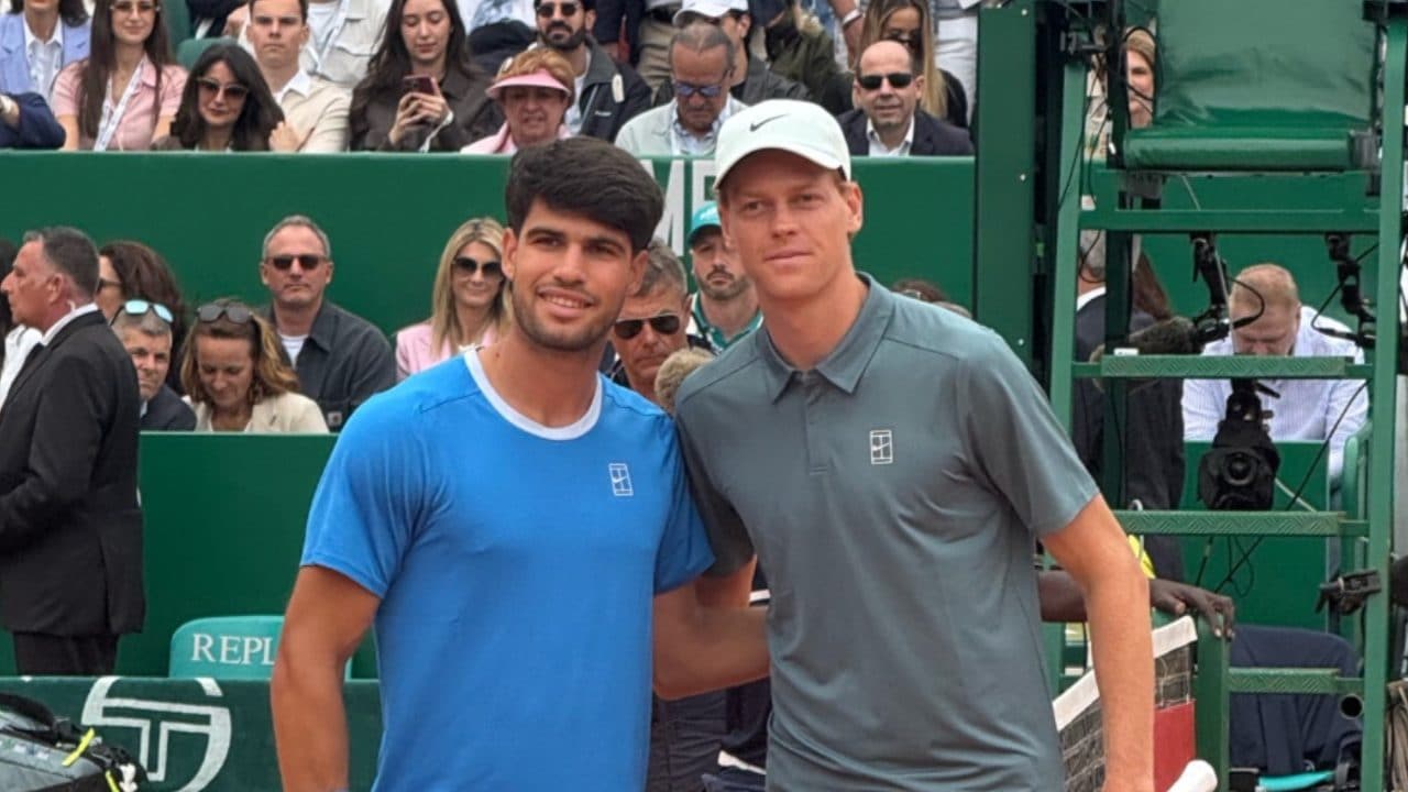 Sinner e Alcaraz prima della finale di Monte Carlo