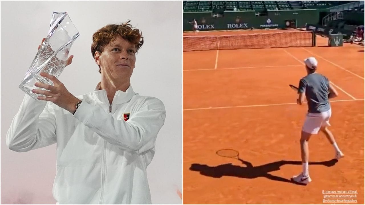Sinner infaticabile: si allena già a Monte Carlo, e giocherà pure il torneo di doppio