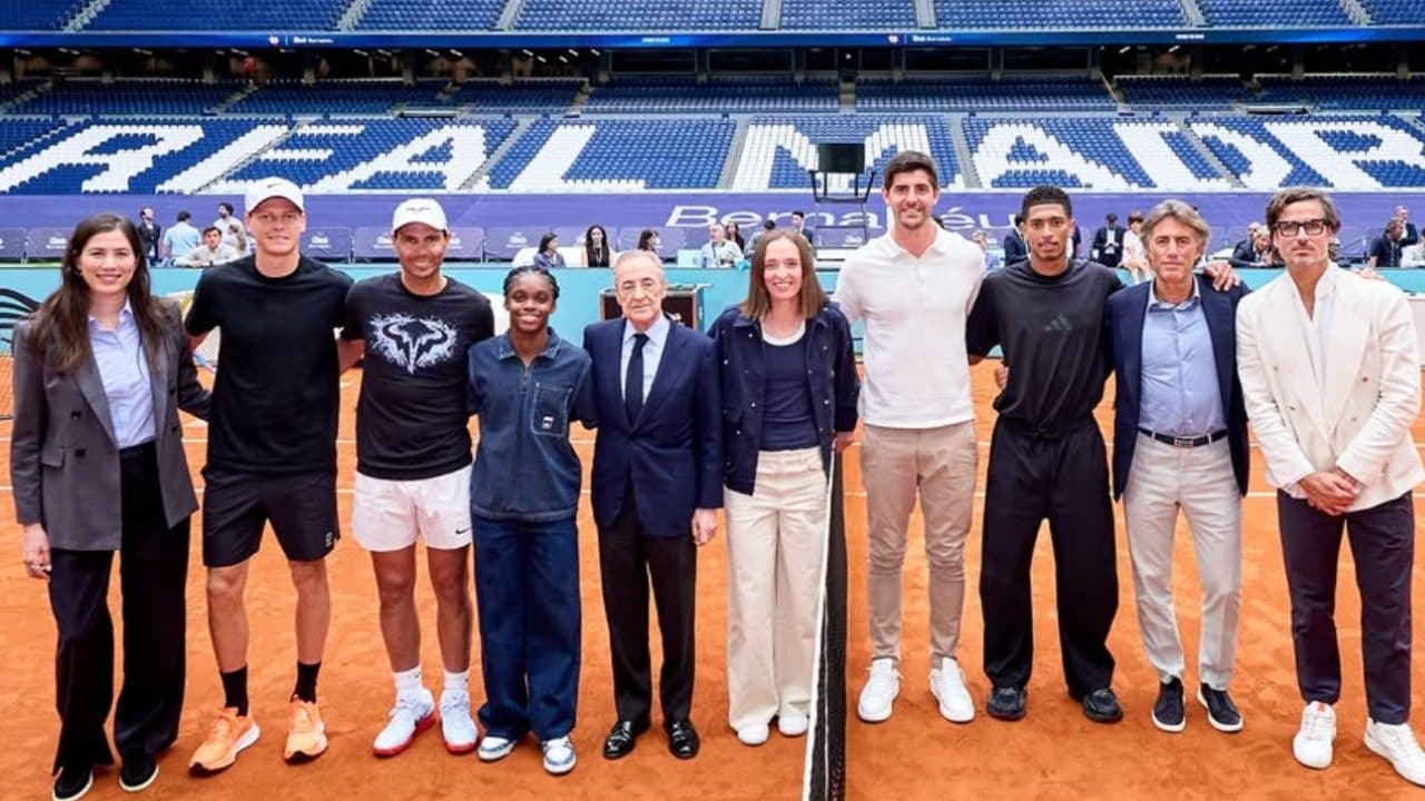 Sinner e Bellingham contro Nadal e Courtois, al Bernabeu l'incontro di tennis più random di sempre